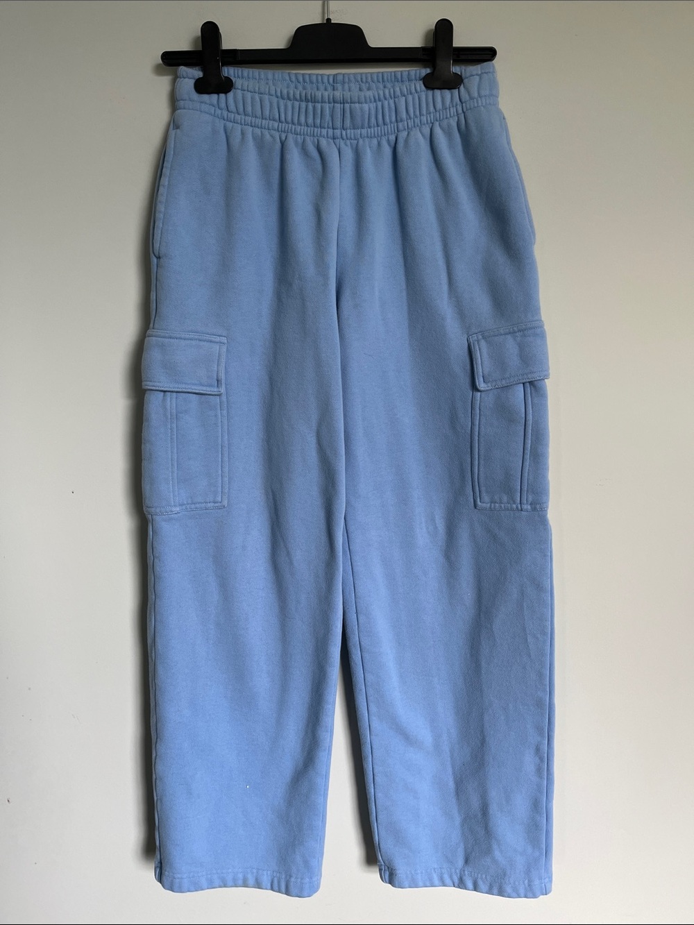 Aritzia TNA Cozy Sweatfleece Mega Cargo Sweatpant - Light Blue - XS